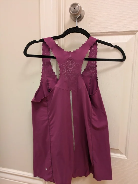 lululemon athletica Raspberry Racerback Lace-Trim Tank - Picture 2 of 5